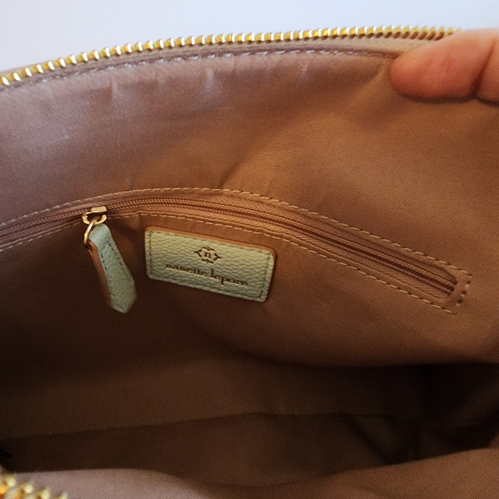 Nanette Lepore Cream & Light Blue Sullivan Three-Compartment Crossbody Bag NWT - Picture 9 of 10